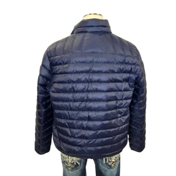 Hawke & Co Men's Navy XL Packable Down Jacket – Lightweight, Windproof, Water-Re - Picture 3 of 12